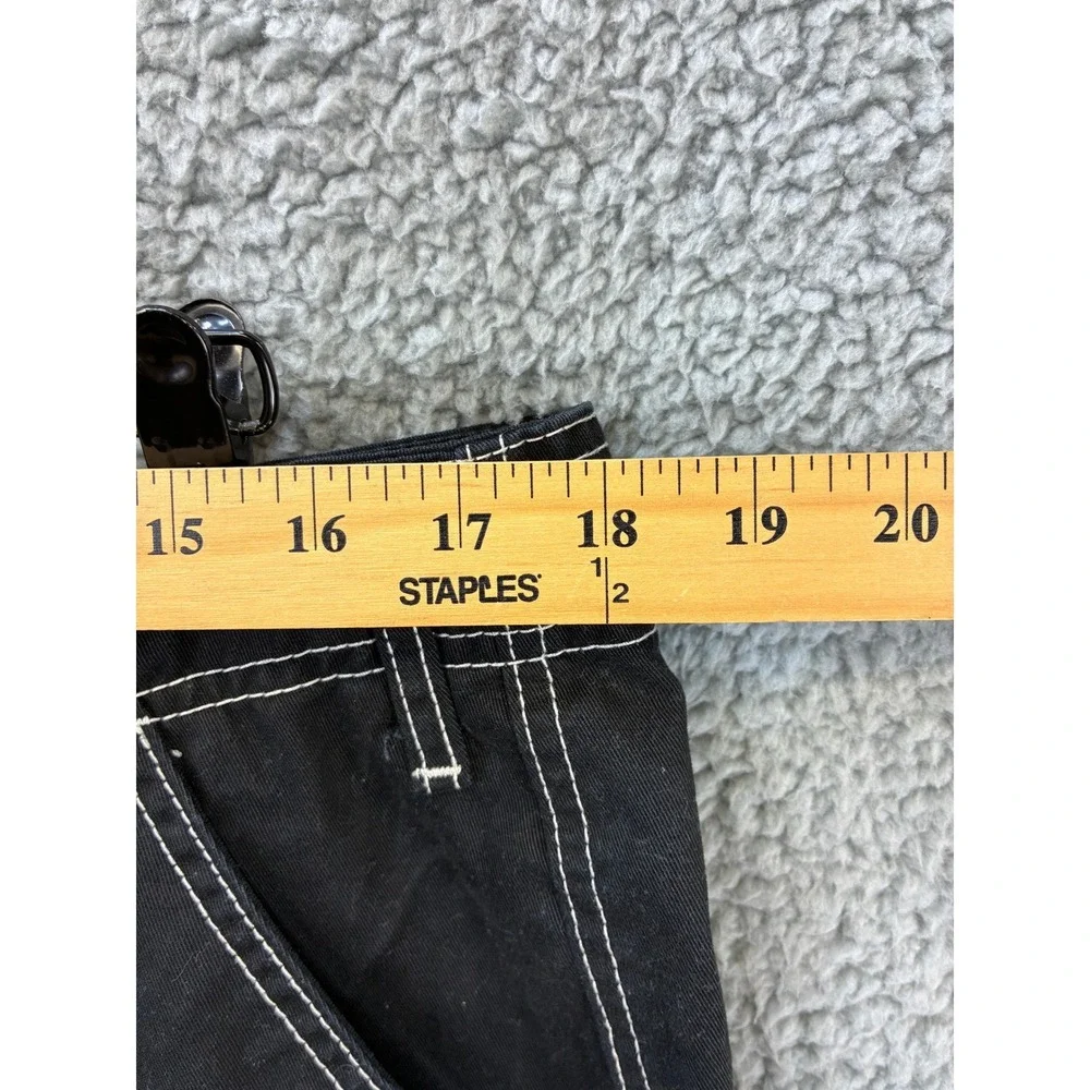 True Religion Contrast Stitch Cargo Pants Mens 34 Black Streetwear Y2K Casual